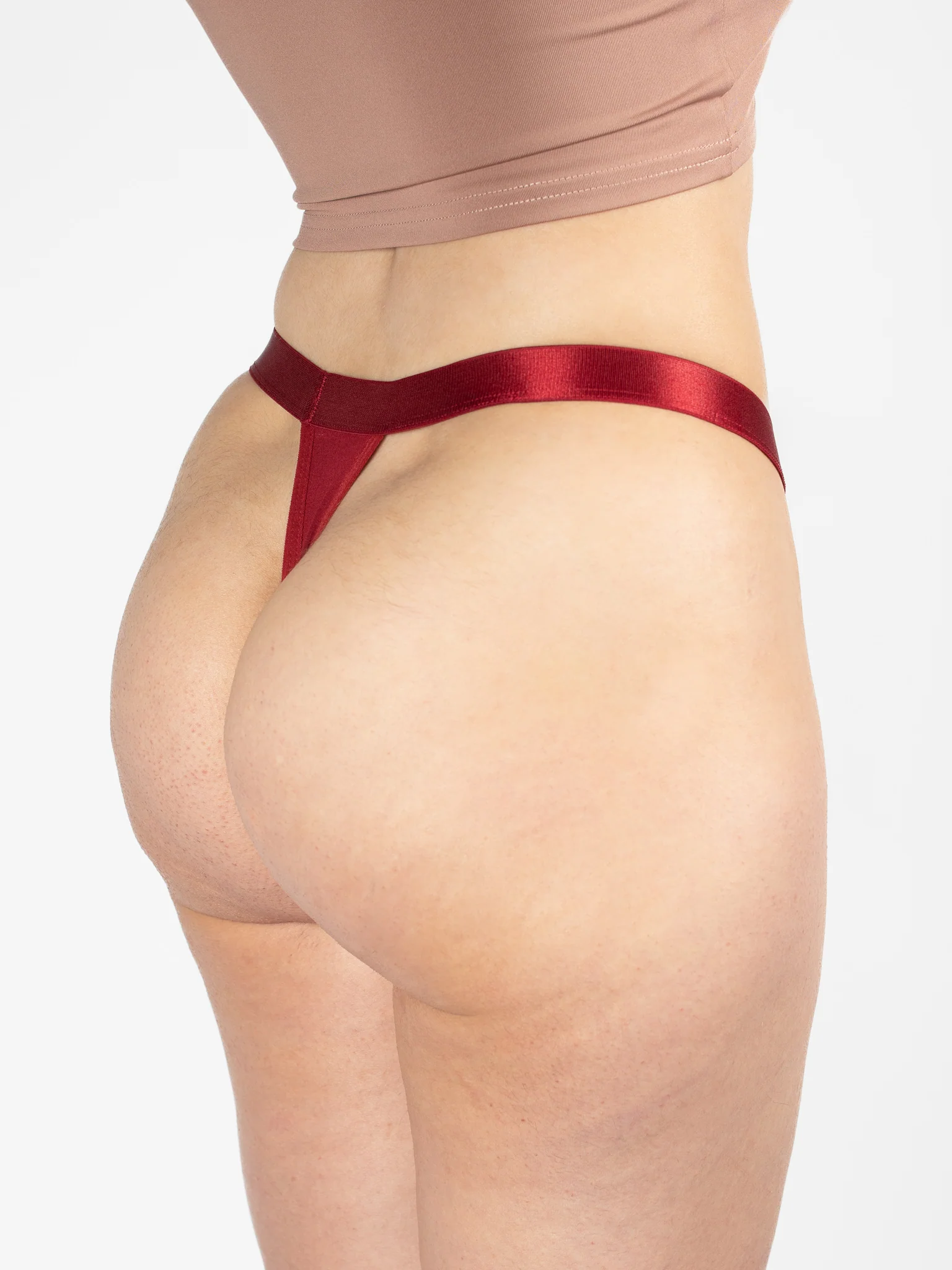 AiraModal™ Bold Burgundy Modal Thong - Image 3