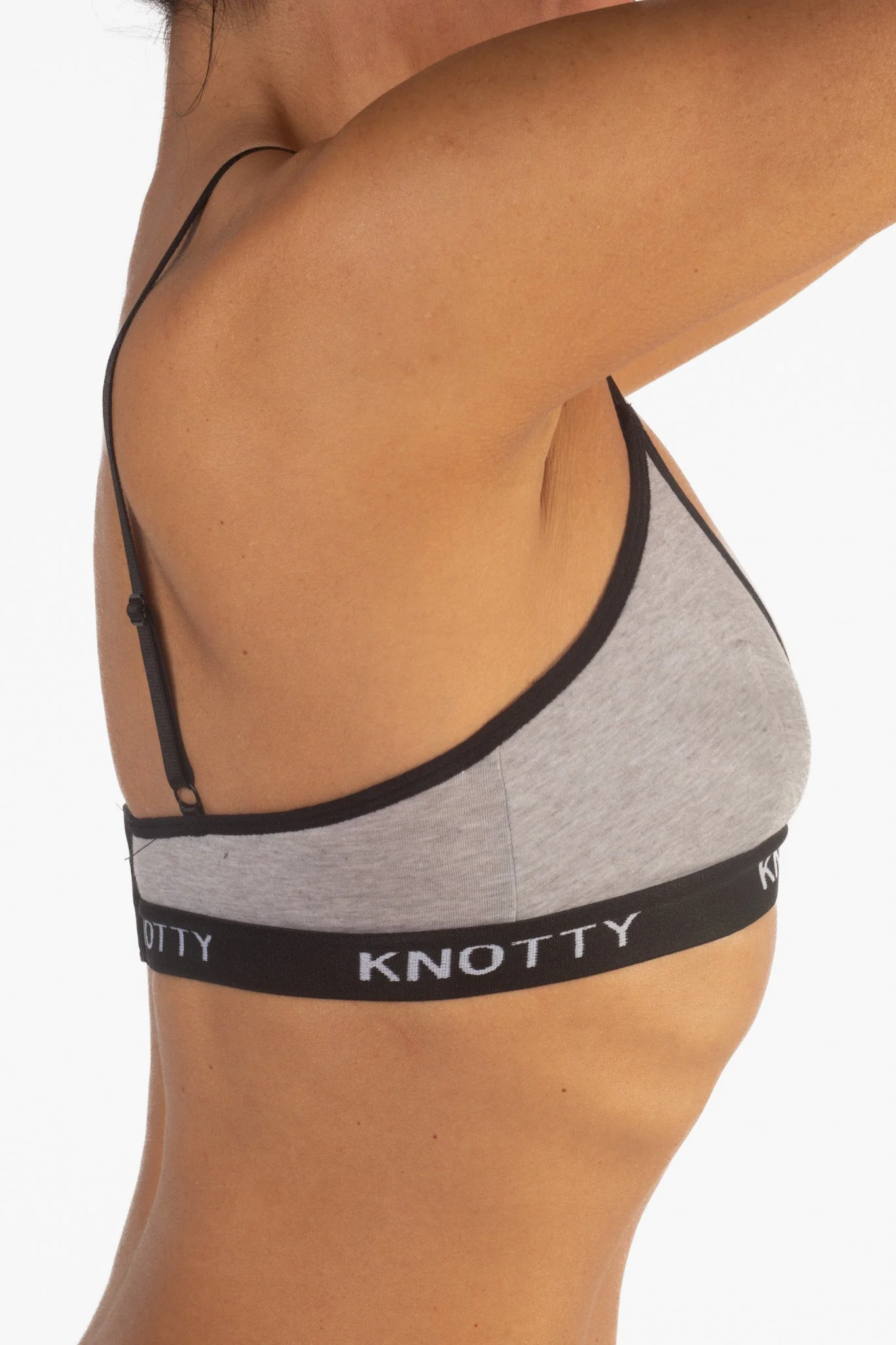 Knotty Grey Cotton Bra - Image 3